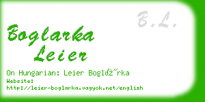 boglarka leier business card